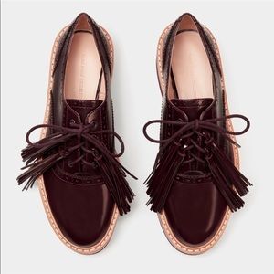 🌟 Zara Platform Brogues with Fringes